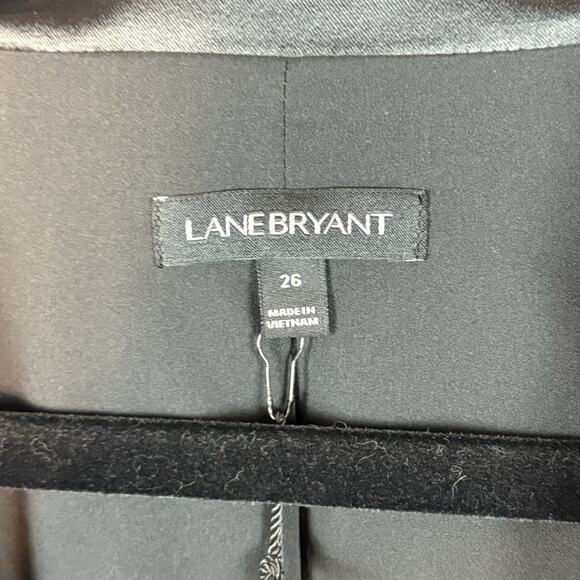 NWT Lane Bryant Blazer 26 Black Lace Up Back Stretch Career Goth Sexy NEW - Picture 6 of 7